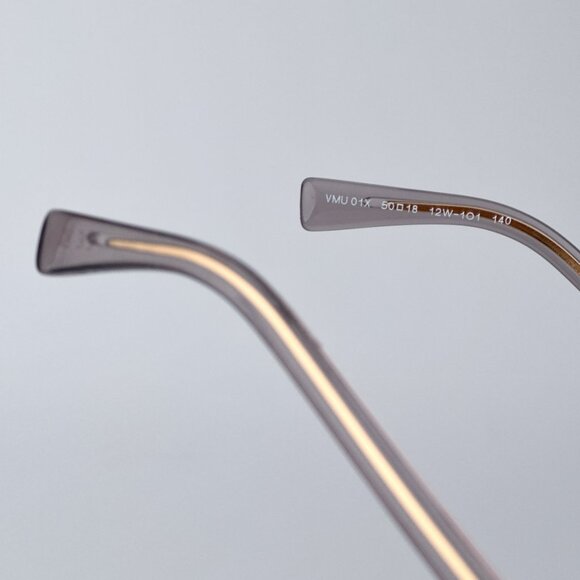 Miu Miu MU01XV 12W1O1 BRAND NEW Eyeglasses Mauve Transparent Oval Unisex - Picture 10 of 11